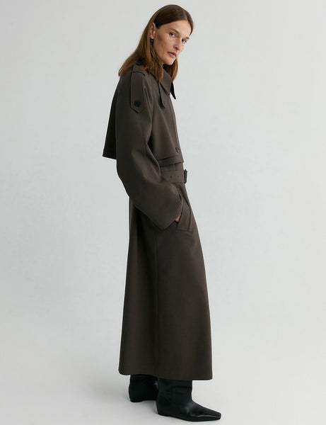 Espresso Brown Trench Coat