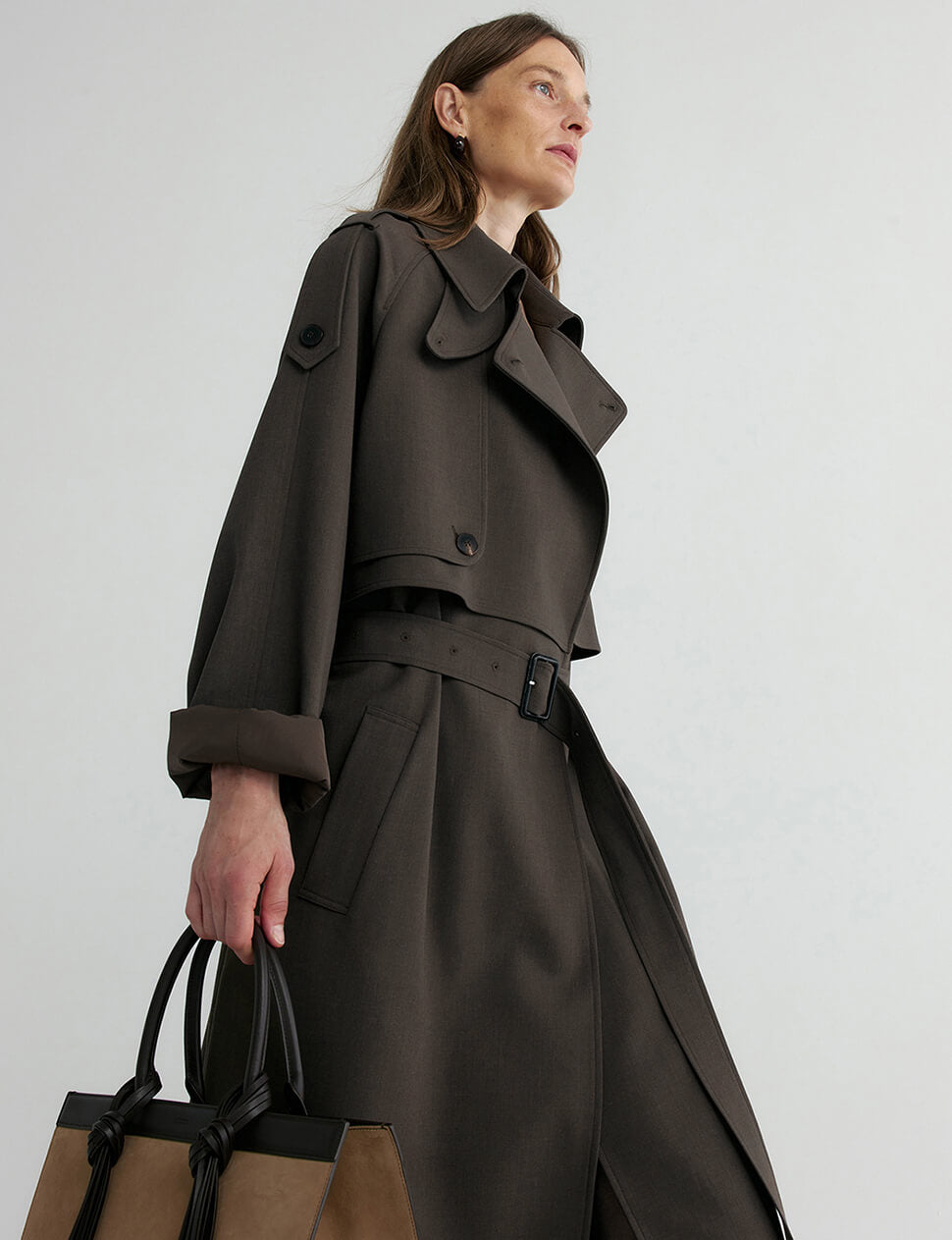Espresso Brown Trench Coat