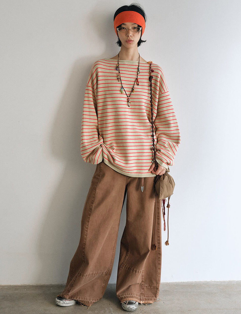 Oversized Red Striped Sweater-PREORDER