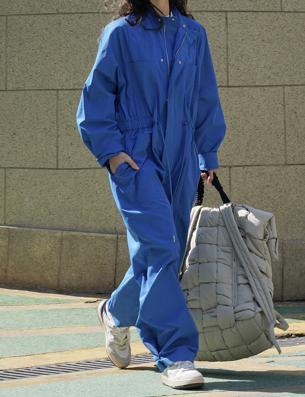 Blue Oversized Parachute Jumpsuit-PREORDER