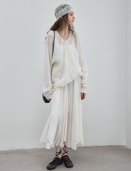 Asymmetric Sheer Skirt