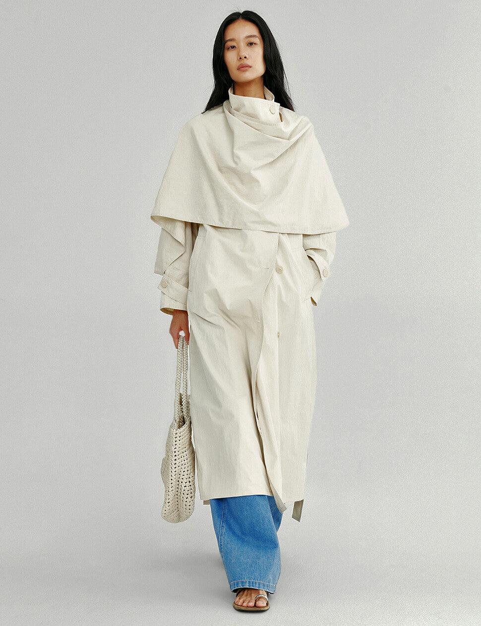 Wrap Scarf Cream Trench-PREORDER