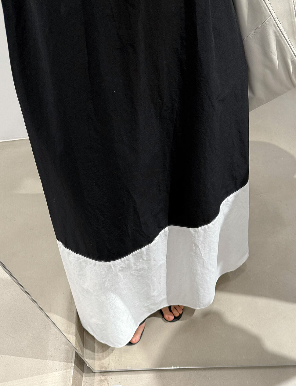 Black and White Collar Shirt Dress
