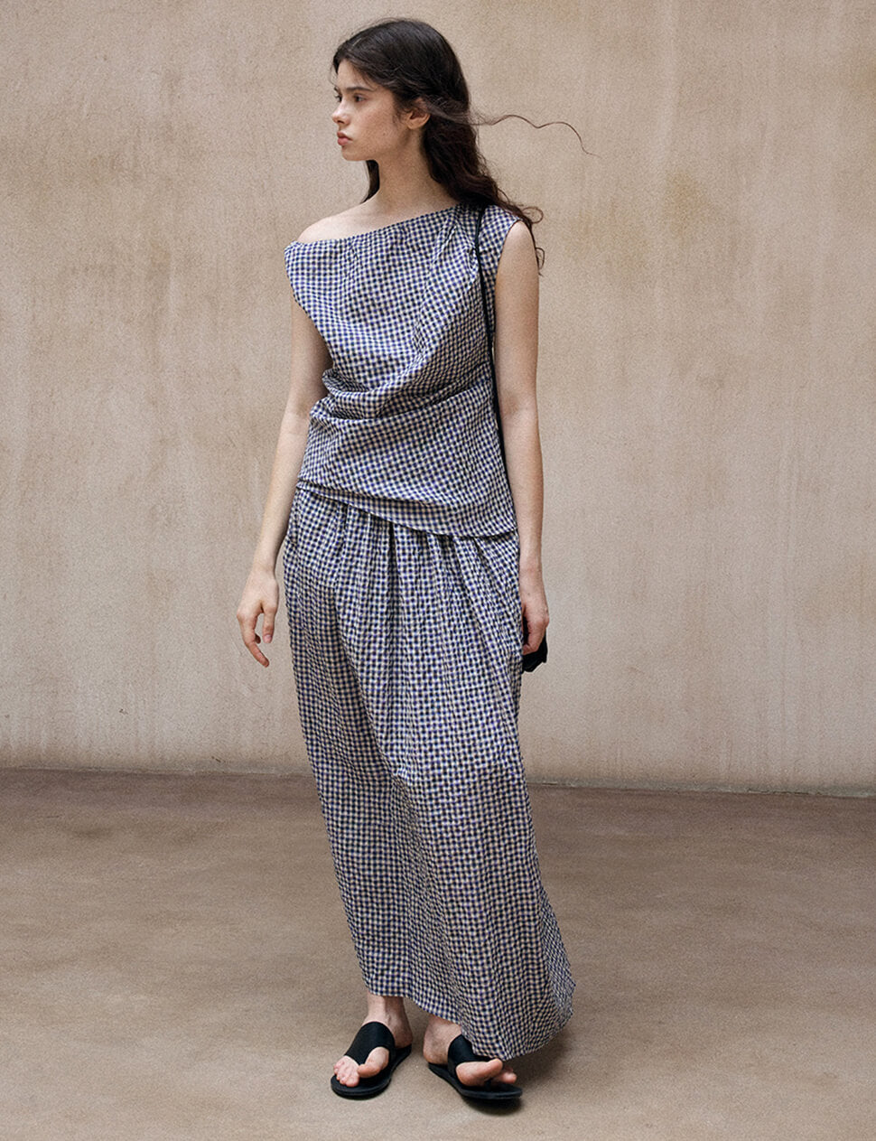 Gingham Cocoon Skirt-PREORDER