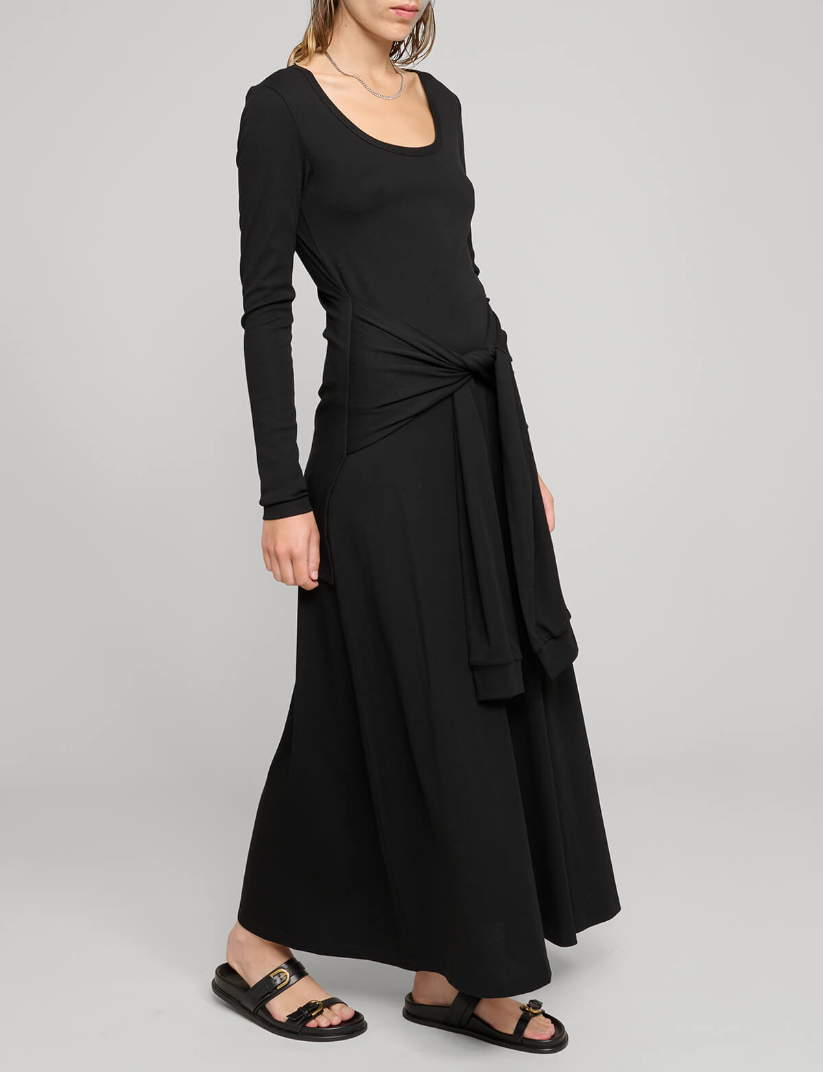 Sleeve-Tie Long Sleeve Dress M Sleeve-Tie Long Sleeve Dress M
