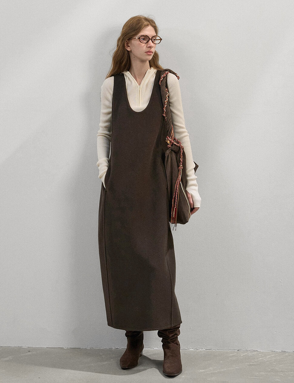 Brown Wool Dress M Brown Wool Dress M