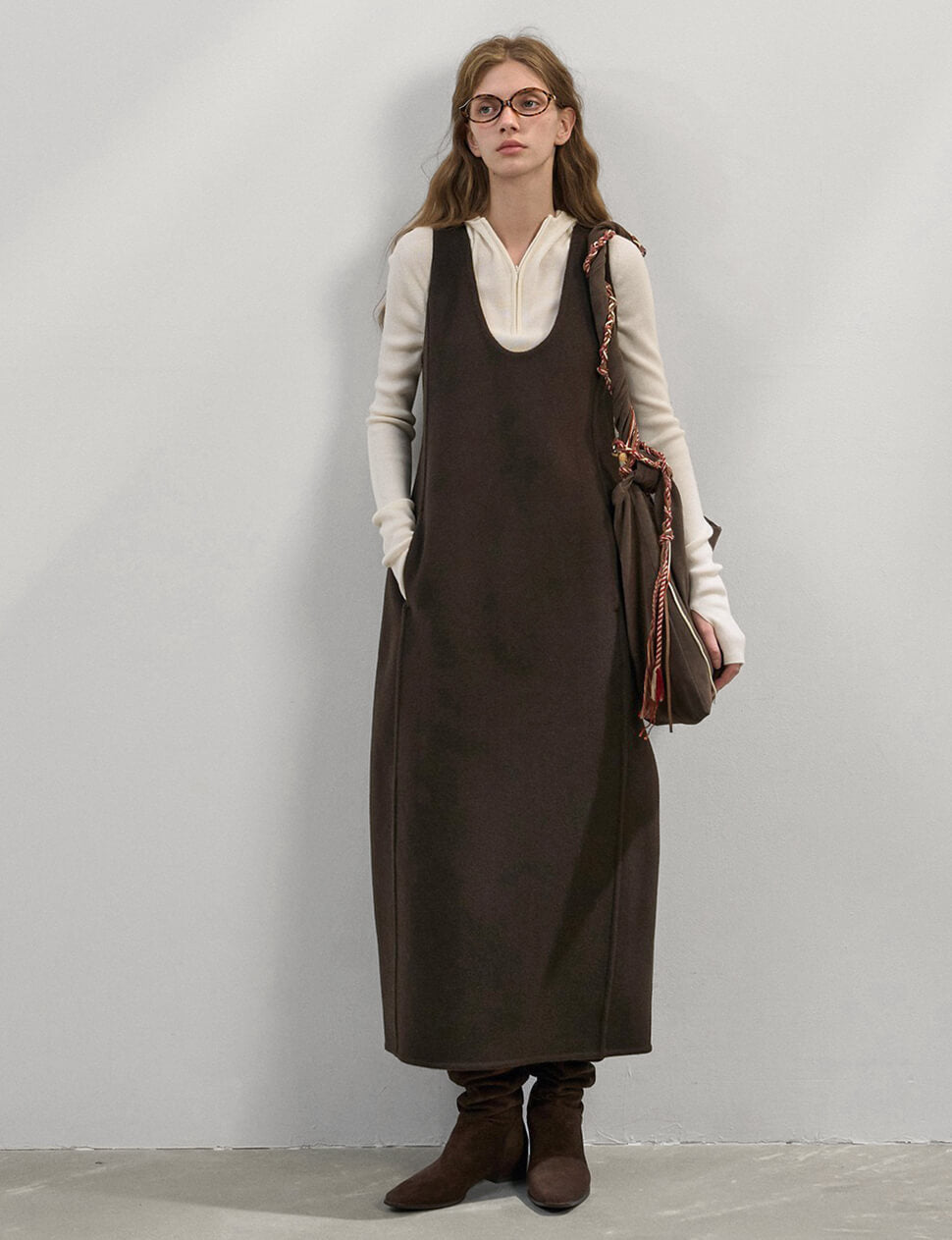 Brown Wool Dress M Brown Wool Dress M