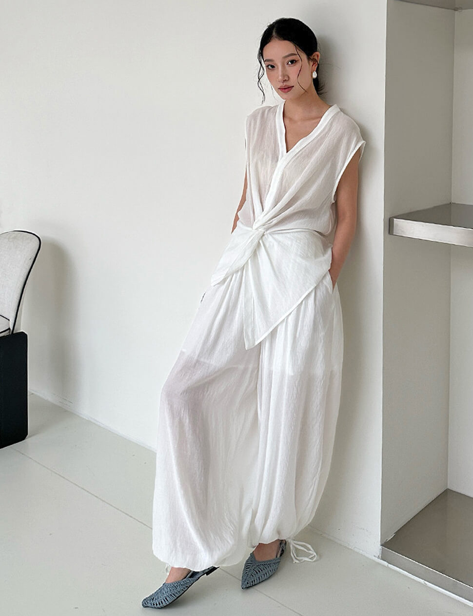 White Harem Pants -PREORDER