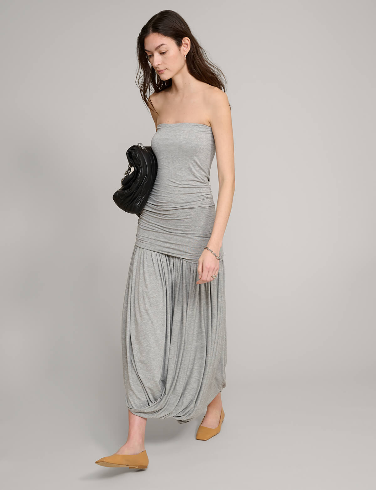 Bubble Hem Strapless Maxi Dress Bubble Hem Strapless Maxi Dress