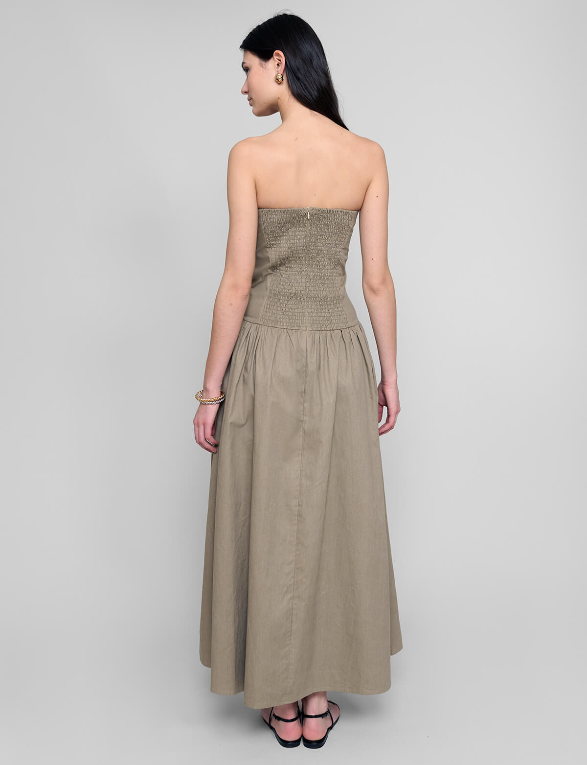Khaki Strapless Dress-BESTSELLER Khaki Strapless Dress-BESTSELLER