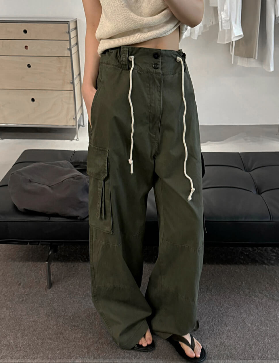 Olive Utility Cargo Pants