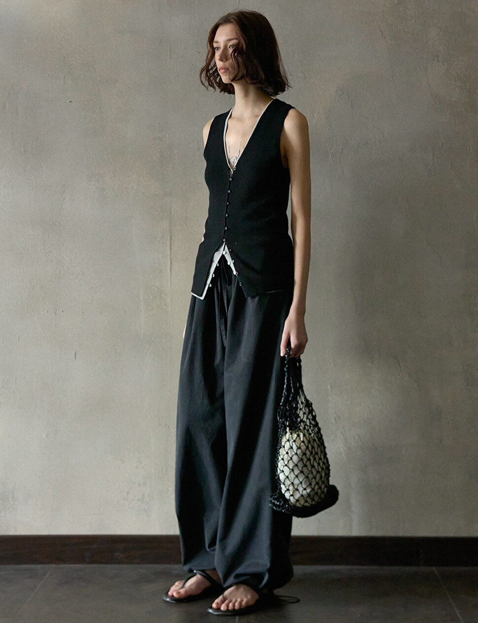 Charcoal Parachute Pants