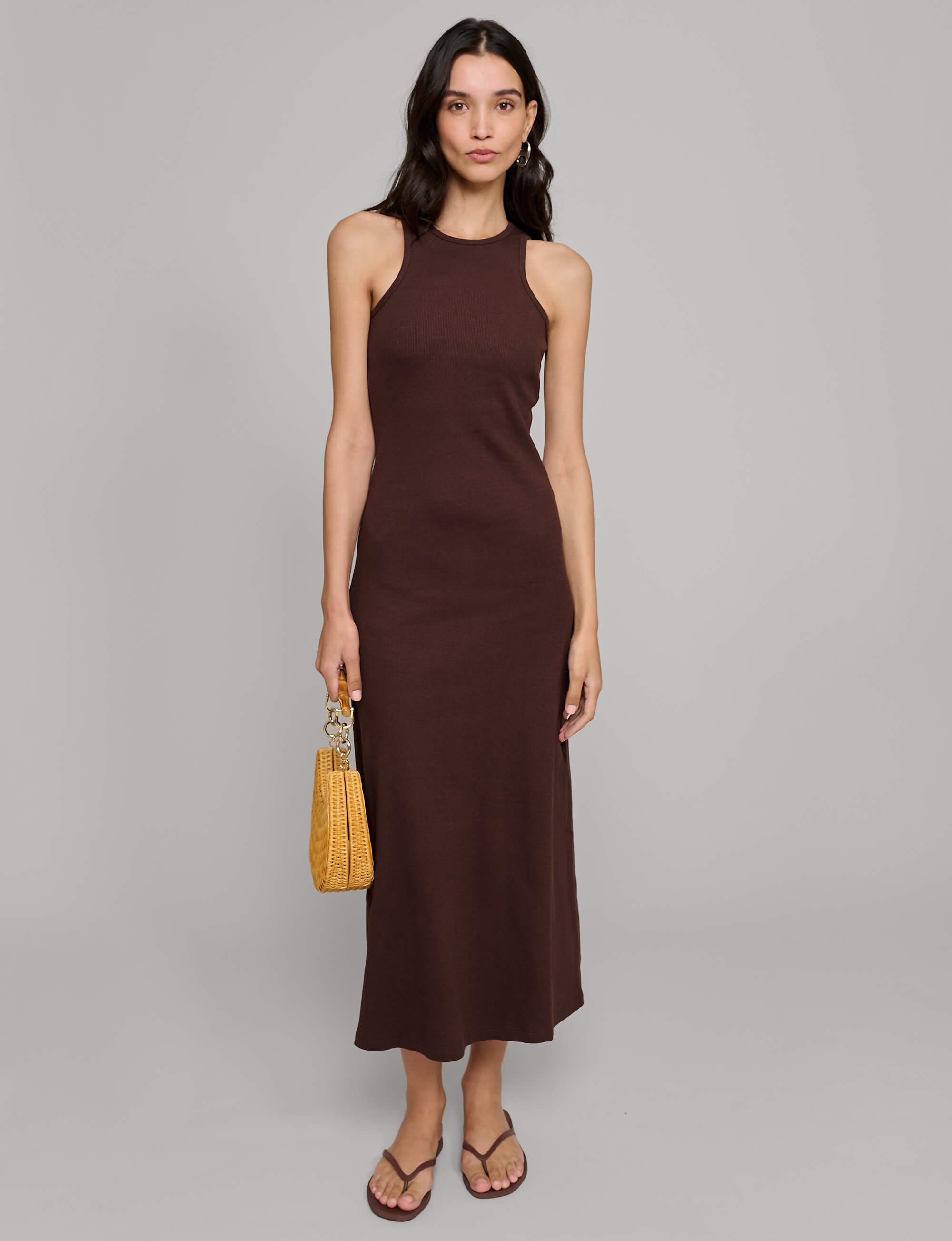 Delilah Cotton Ribbed Tank Dress