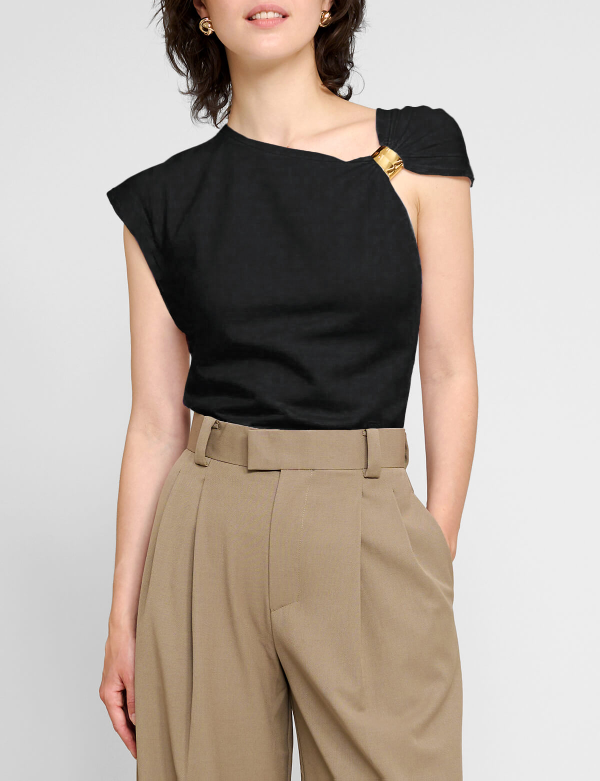 Olympia Gold Cuff Tee