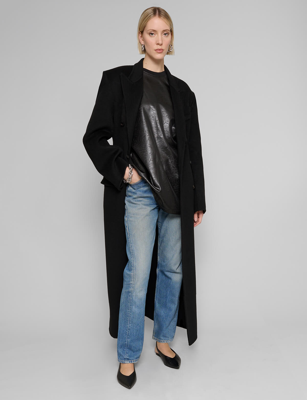 Black Wool Maxi Coat