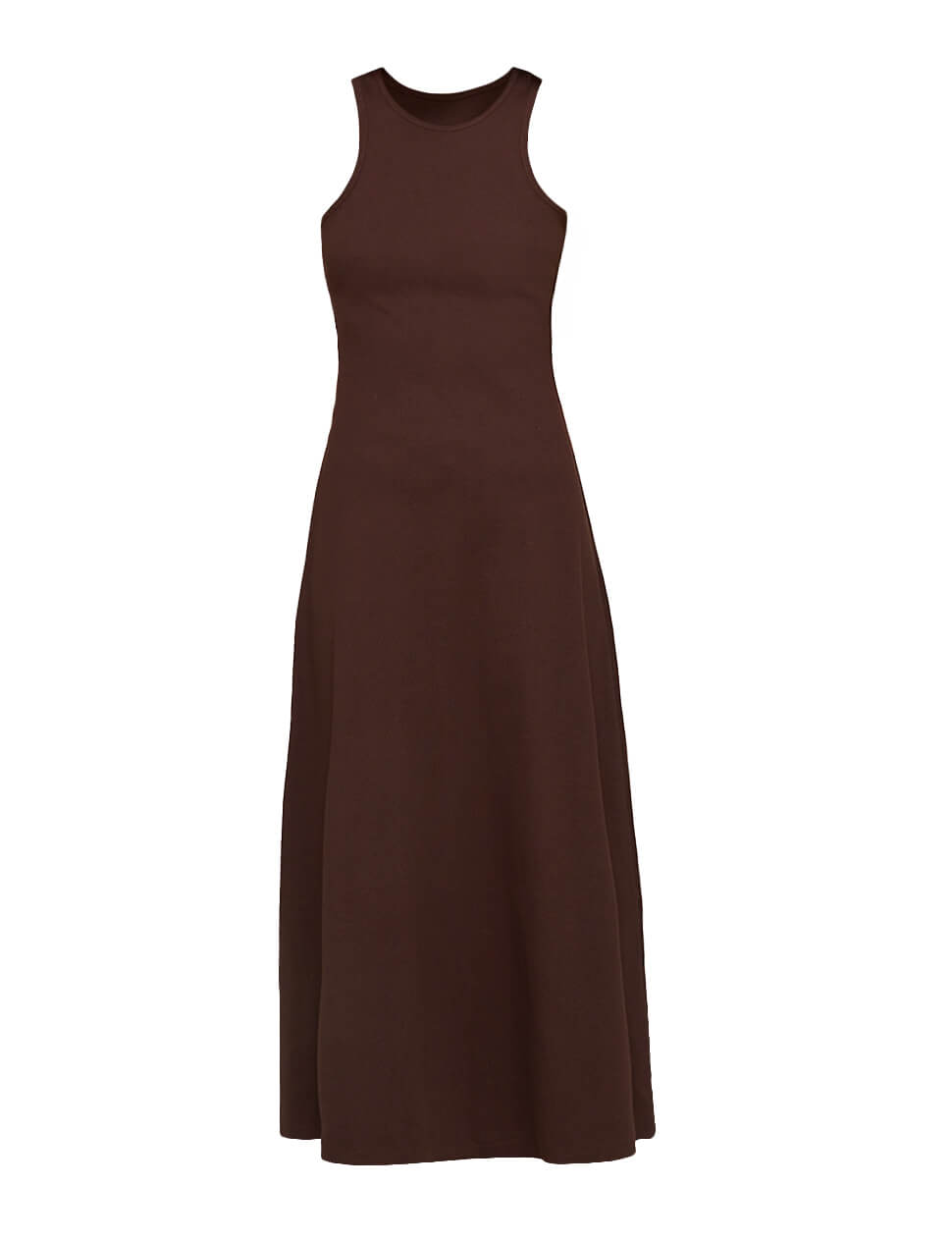 Delilah Cotton Ribbed Tank Dress S / BROWN Delilah Cotton Ribbed Tank Dress S / BROWN
