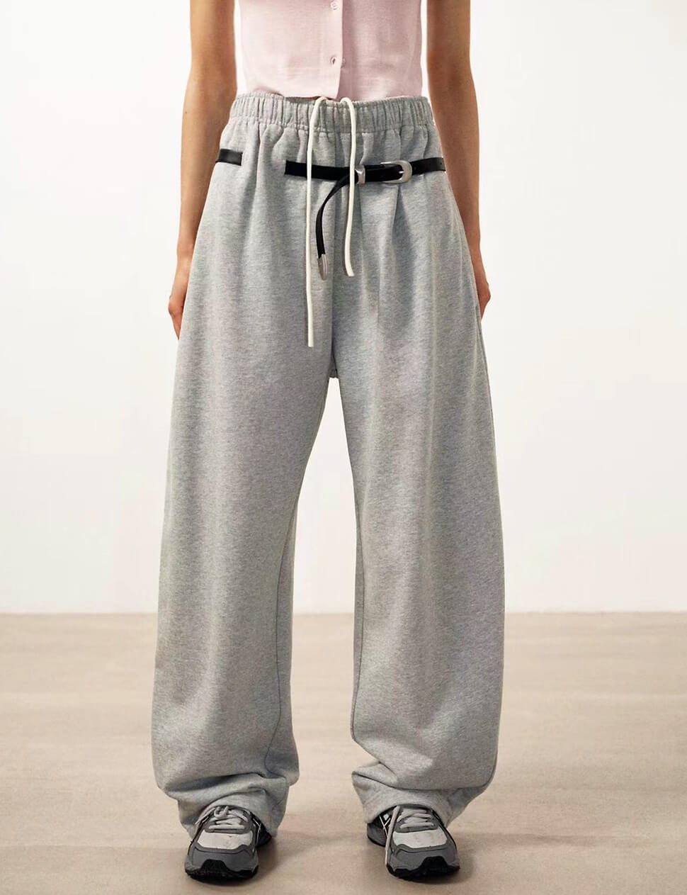 Belted Grey Sweatpants