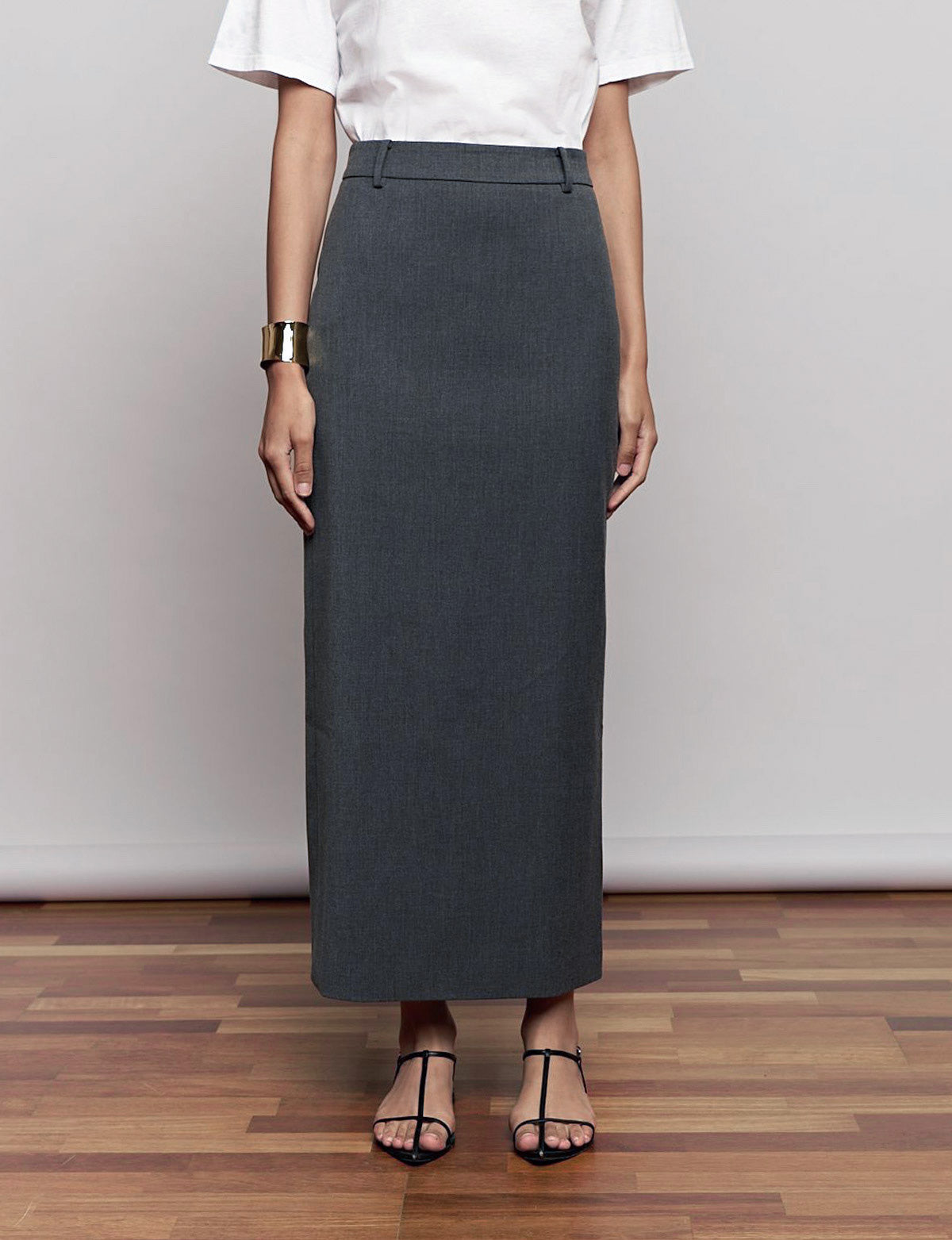 Nia Grey Maxi Skirt-BESTSELLER