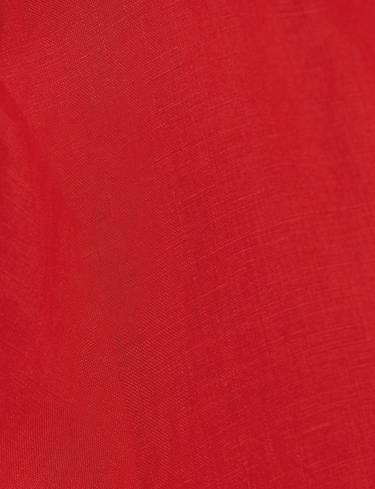 Red Linen Oversized Shirt
