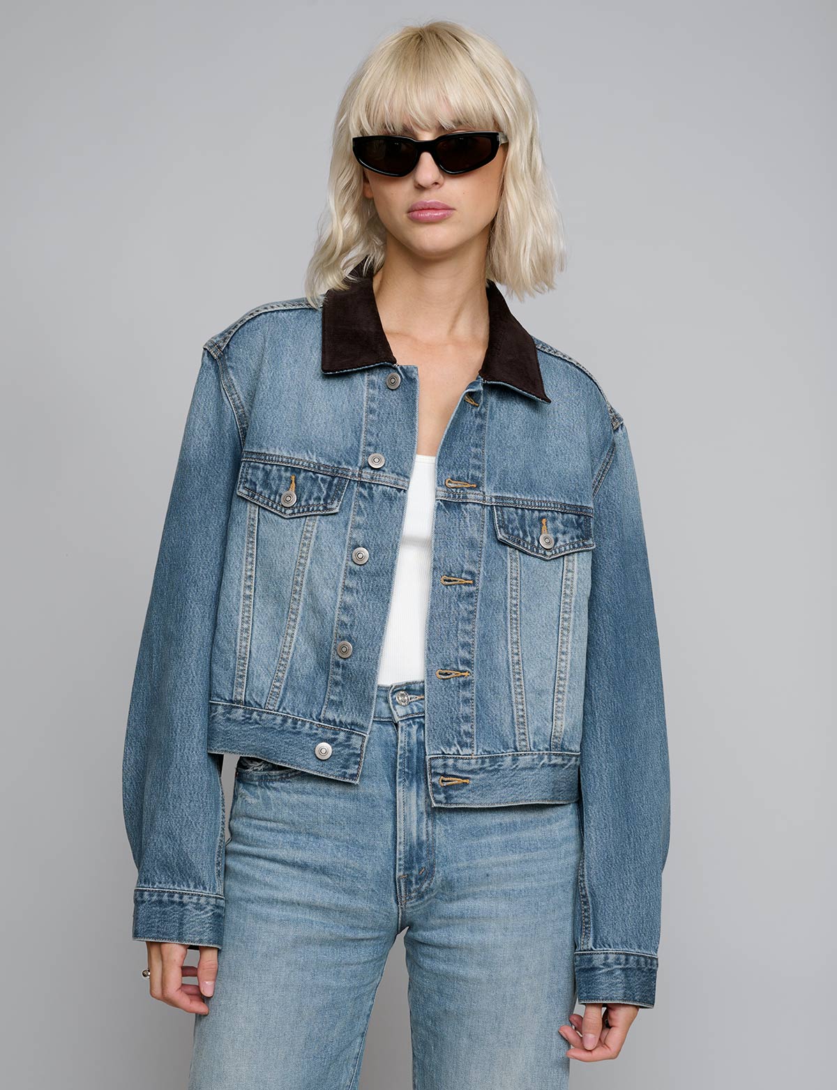 Blue 80s denim jacket | Saint Laurent | MATCHES UK