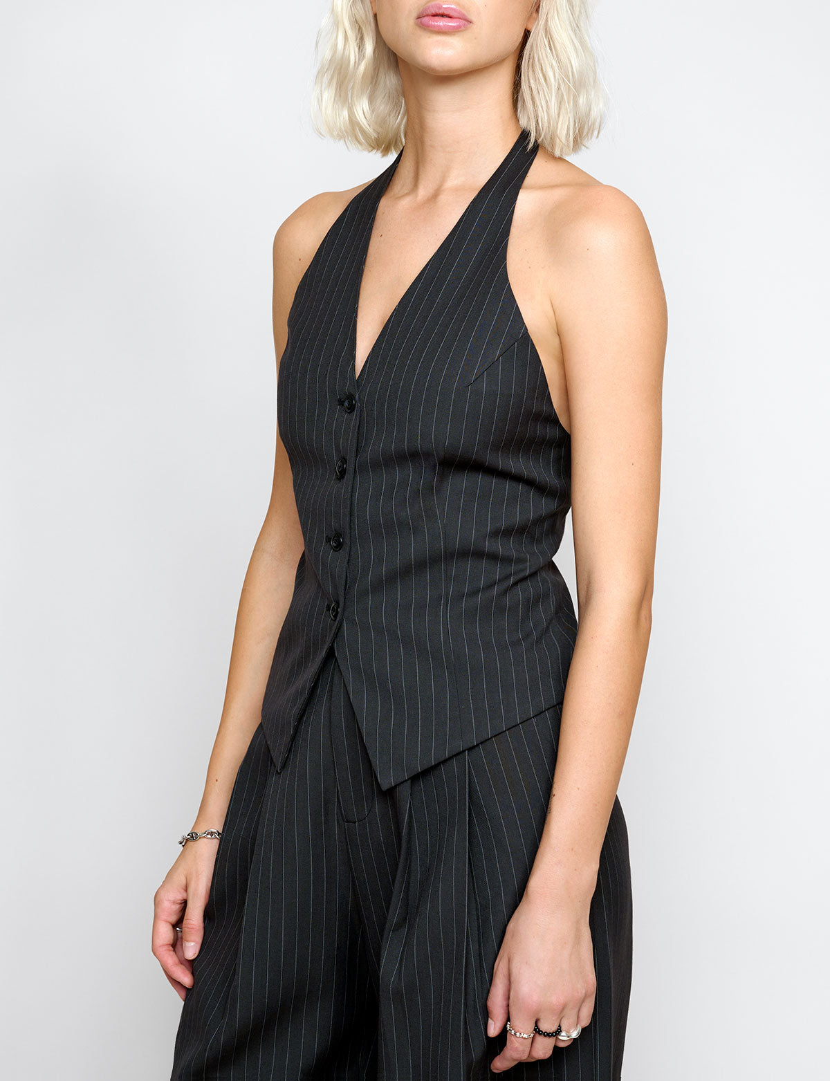 Honor Halter Pin-Stripe Vest