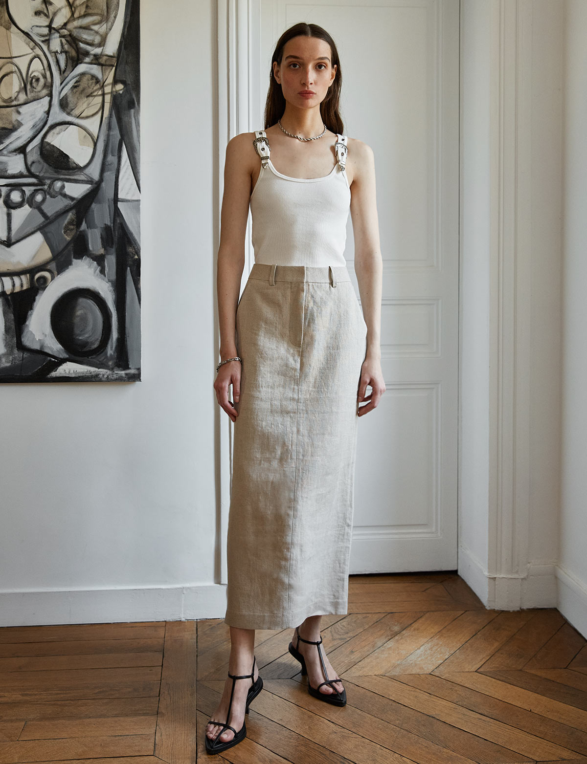 Linen Maxi Skirt Expression