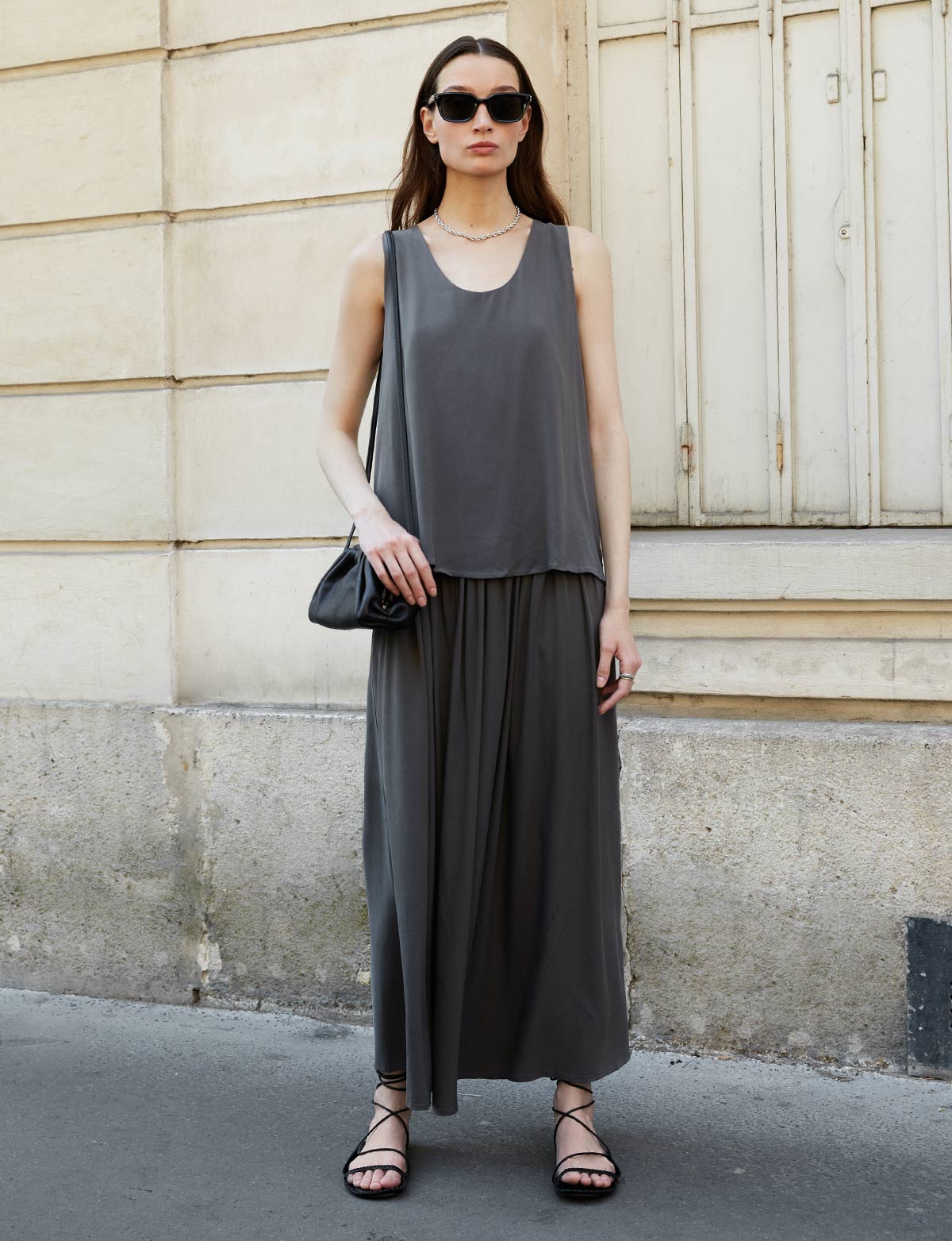 Braided Back Silky Tank