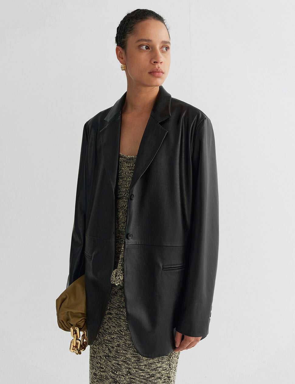 Black Leather Blazer-PREORDER
