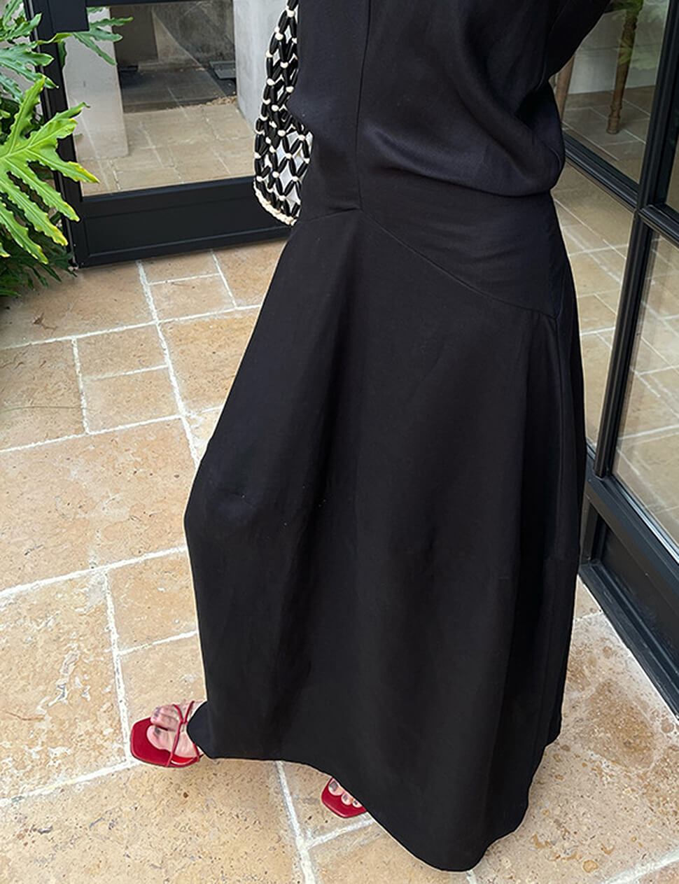 Cowl Neck Sleeveless Paneled Maxi Dress-PREORDER