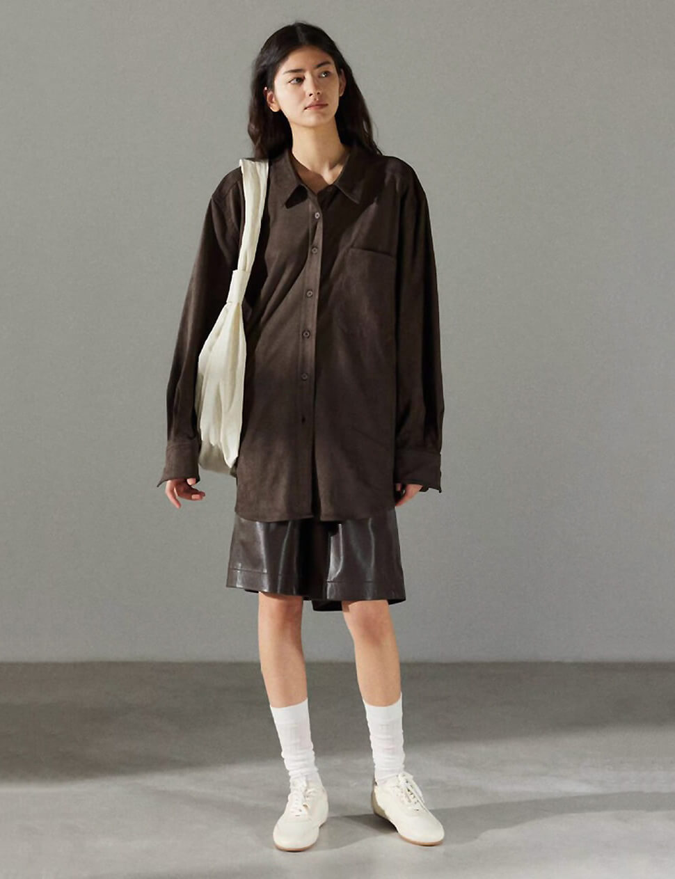 Suede Oversized Shirt
