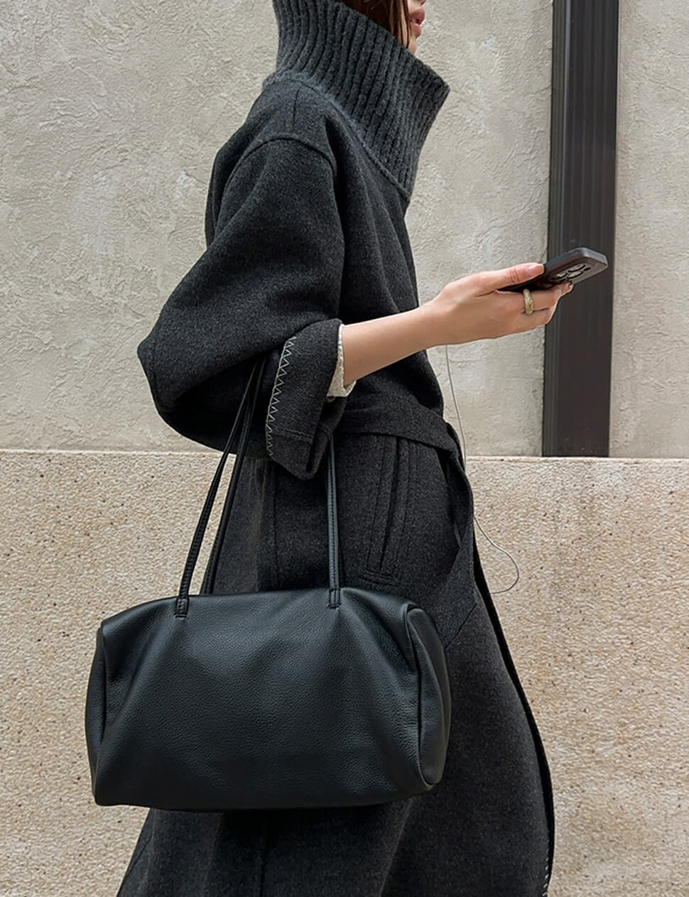 Harper Knit Funnel Coat -PREORDER