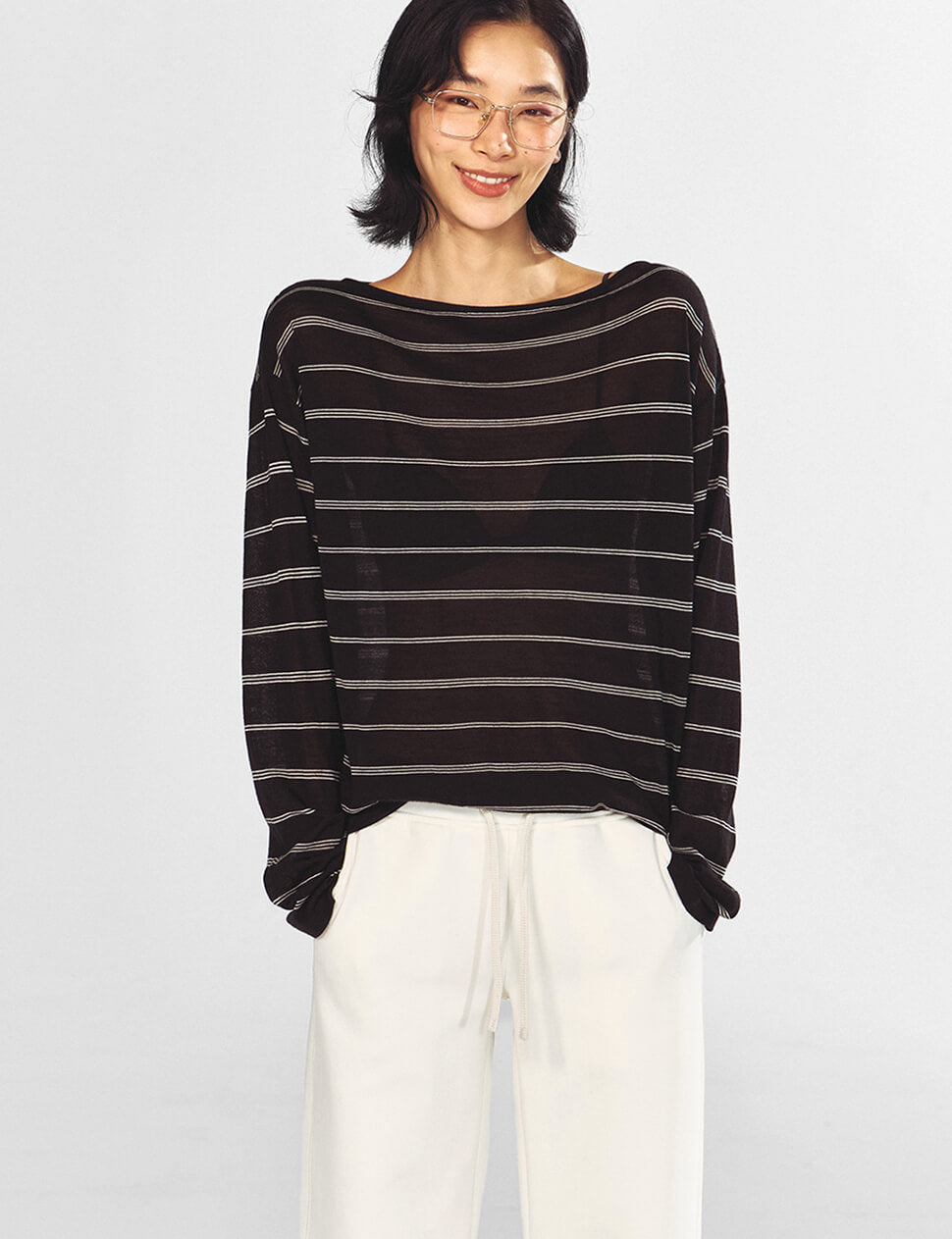 Striped Boat Neck Top-PREORDER
