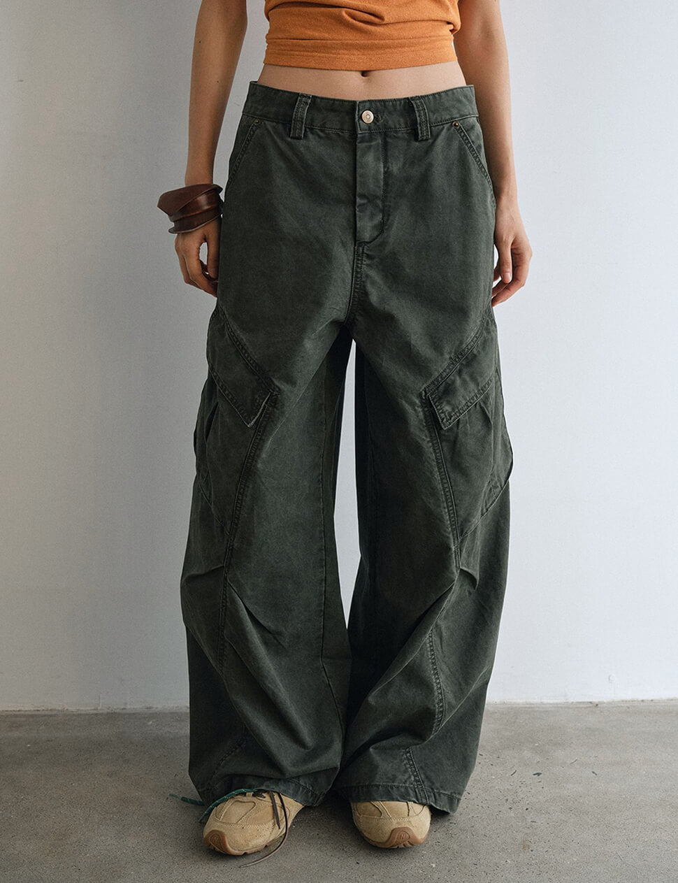 Olive Cargo Pants-PREORDER