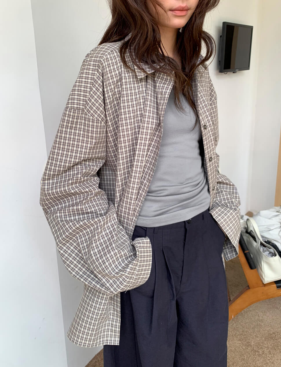 Brown Plaid Shirt -PREORDER