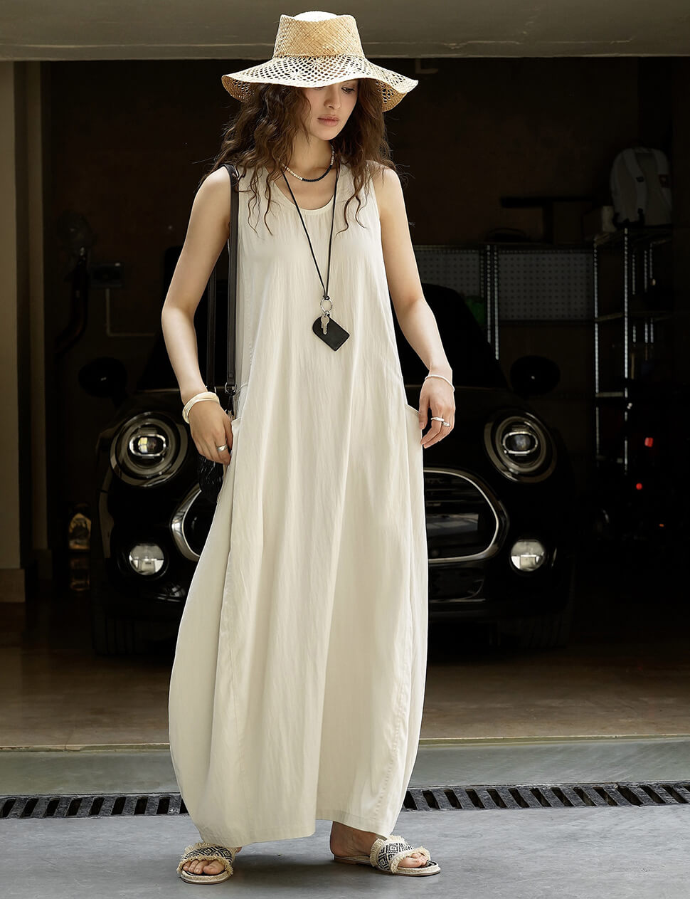 Beige Parachute Dress M Beige Parachute Dress M