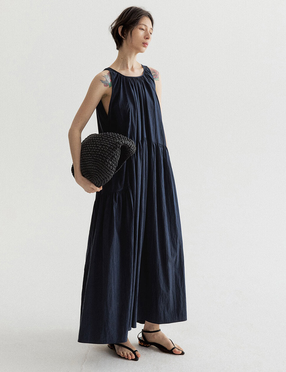 Navy Tier Dress -PREORDER