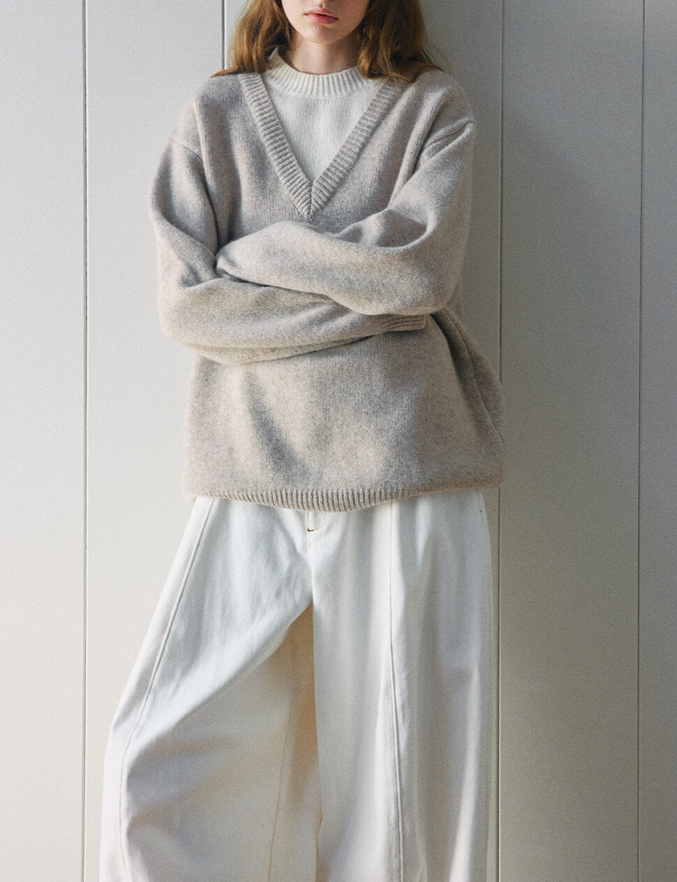 Pebble Two-Tone Wool Sweater-PREORDER