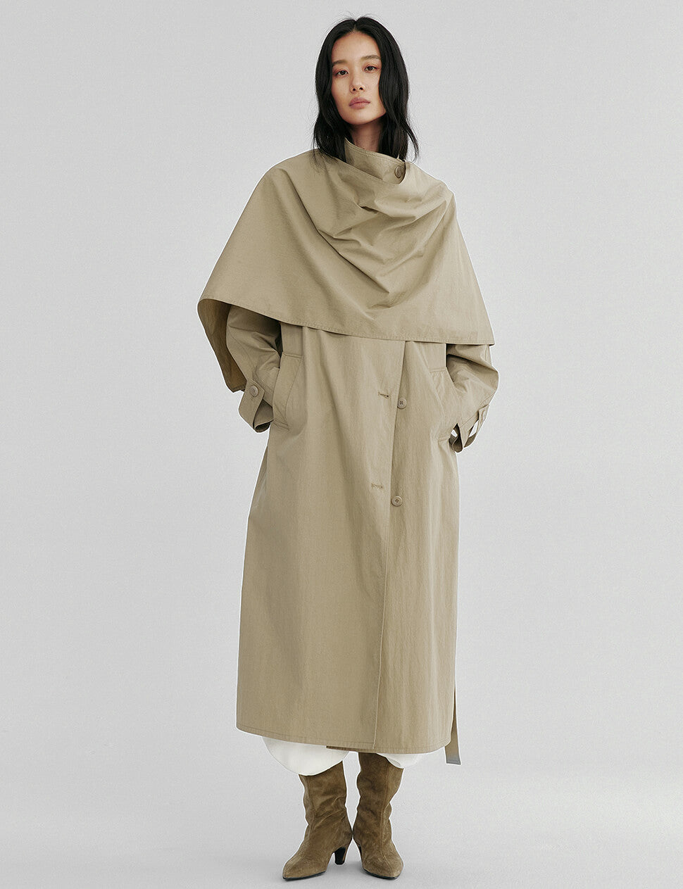 Wrap Scarf Khaki Trench-PREORDER