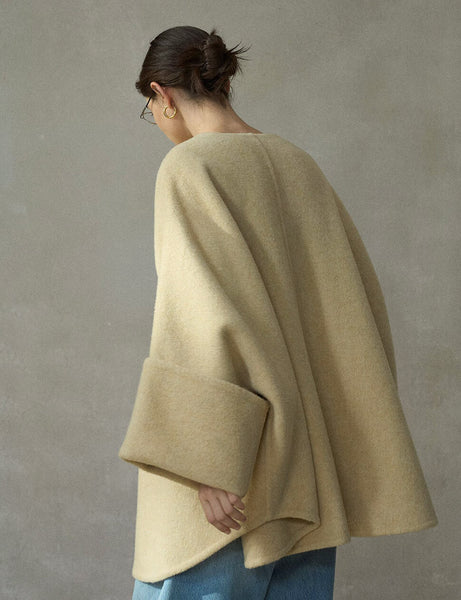 Almond Oversized Scarf Coat