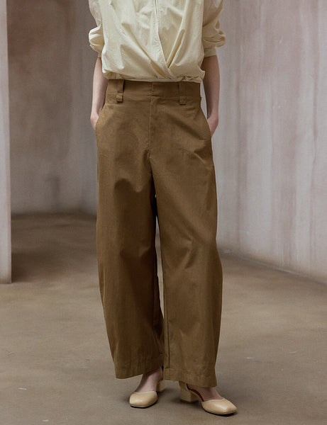 Toffee Curved Leg Pant
