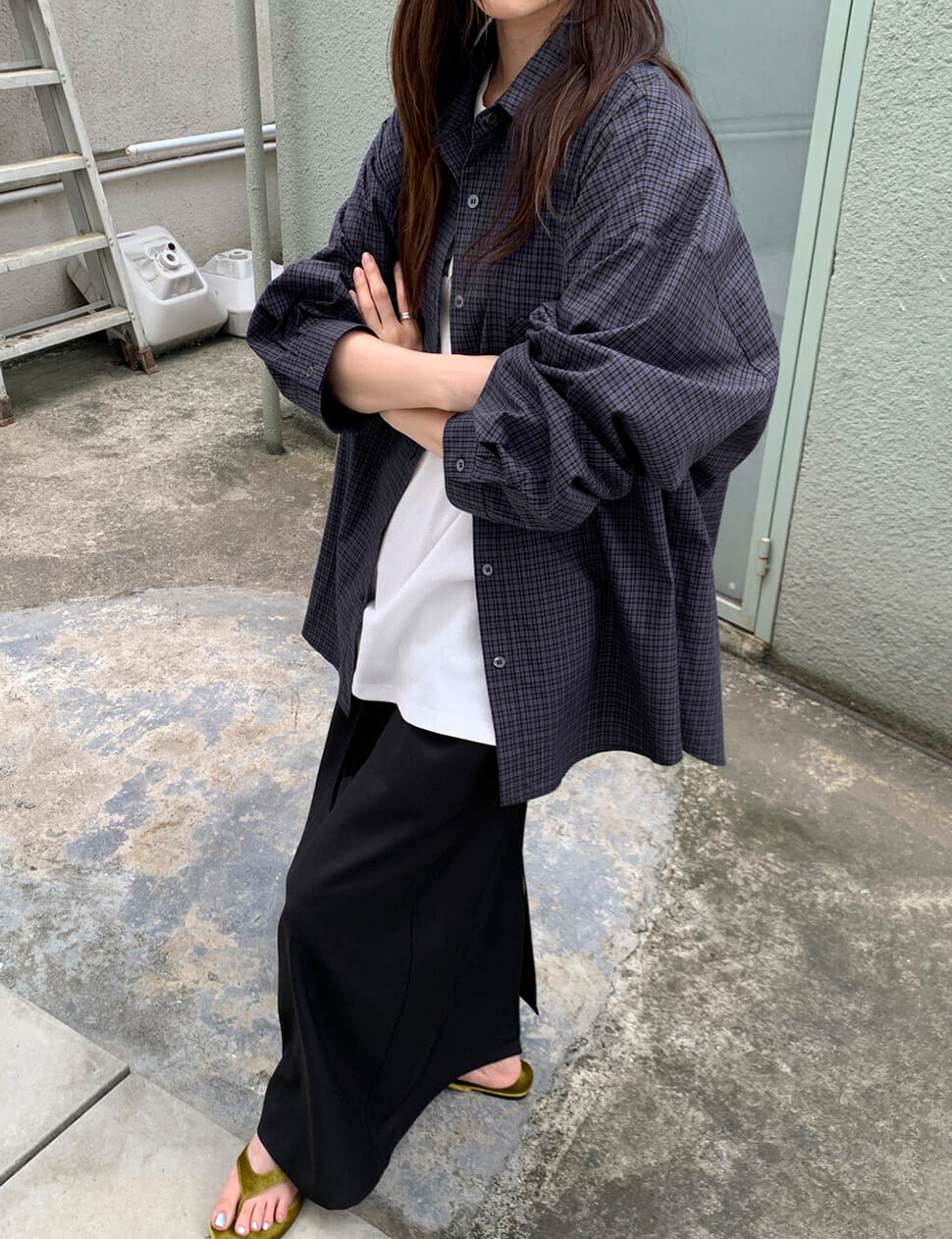 Navy Plaid Shirt -PREORDER