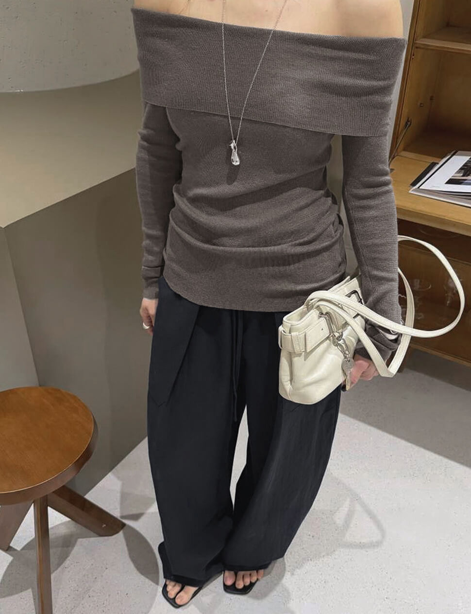 Drawstring Wide Leg Trouser-PREORDER