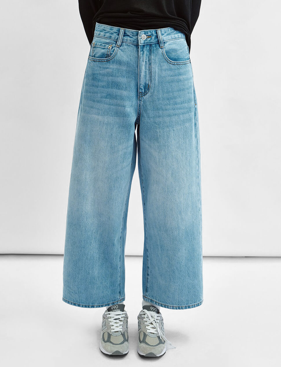 High Rise Wide Leg Cropped Jeans-PREORDER