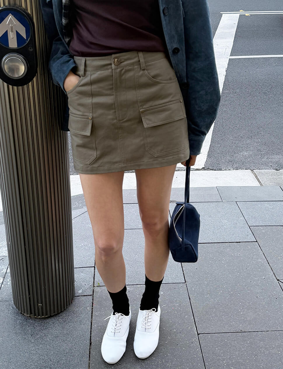Cargo Pocket Mini Skirt-PREORDER