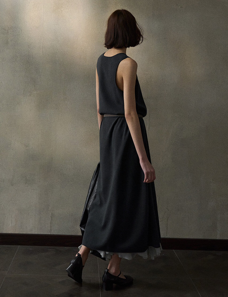 Black Knit Cocoon Midi Dress Black Knit Cocoon Midi Dress