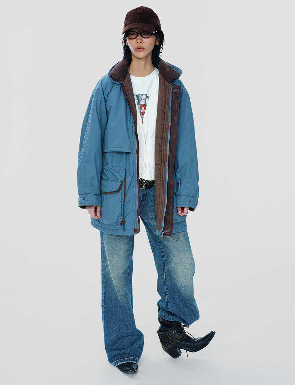Oversized Blue Parka -PREORDER