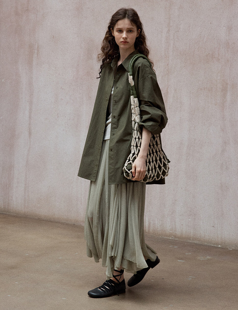 Olive Oversized Shirt -PREORDER