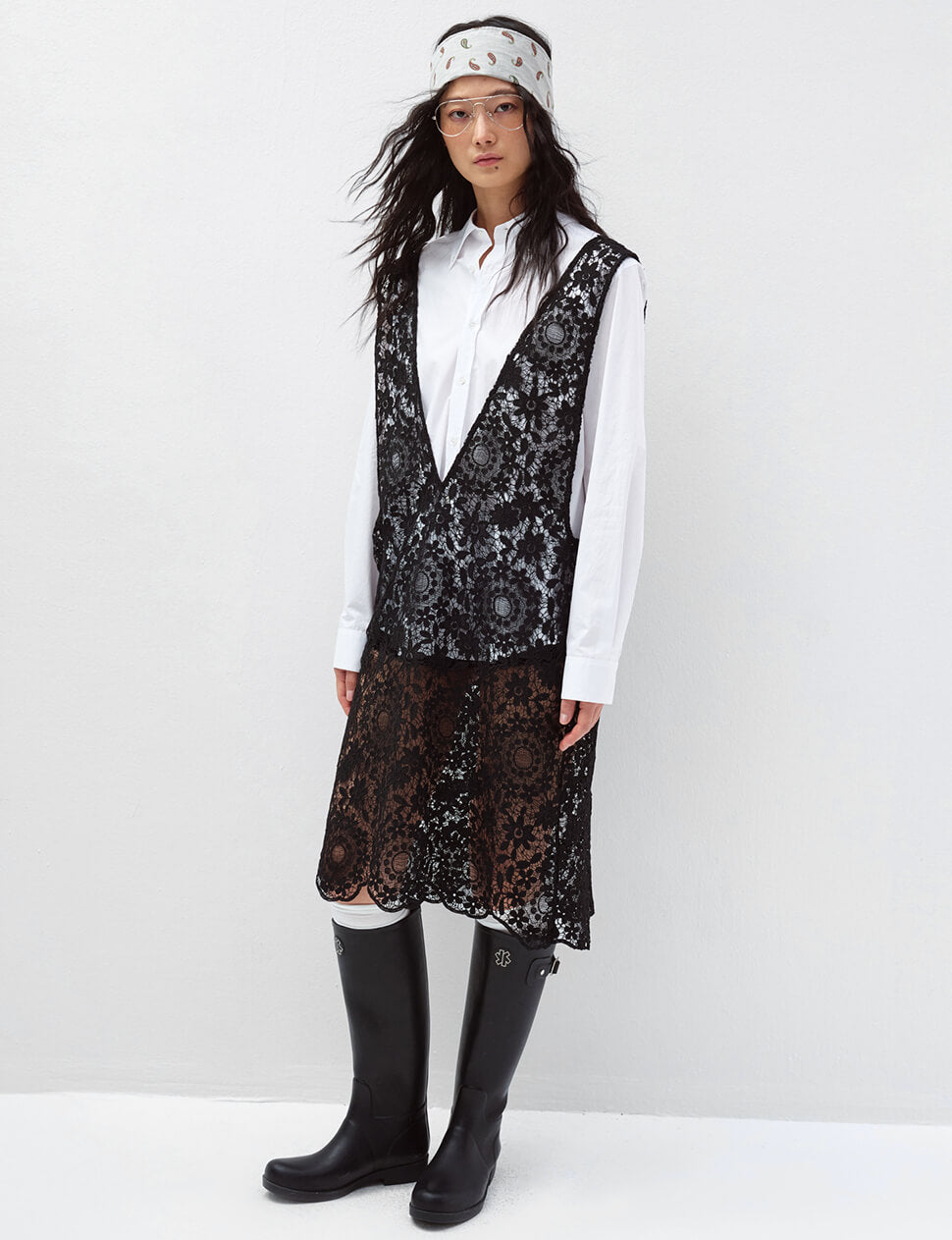 Black Floral Lace Tank Dress-PREORDER