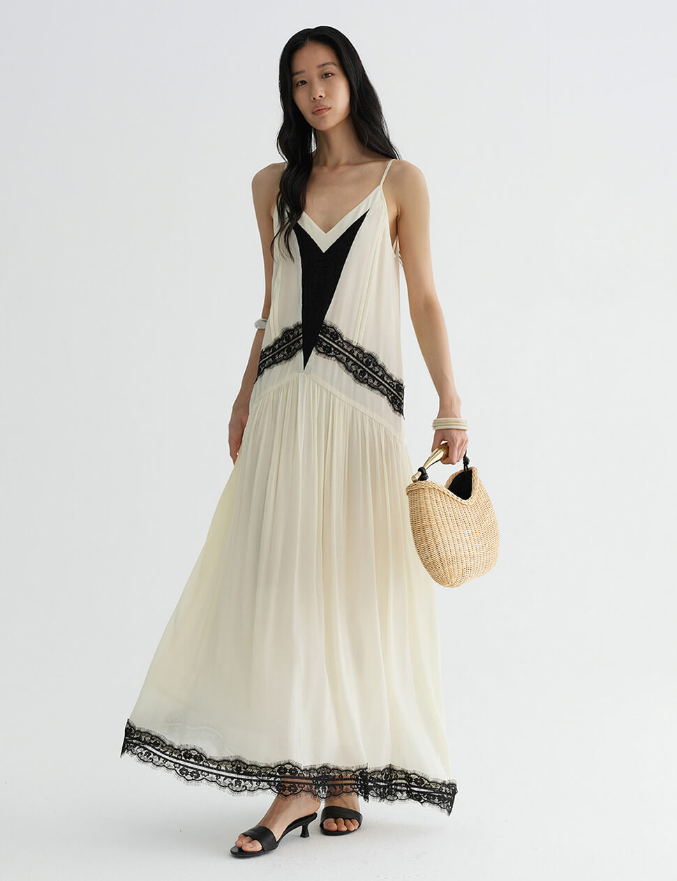 ivory slip dress maxi Silk Slip Dress Maxi YAEL