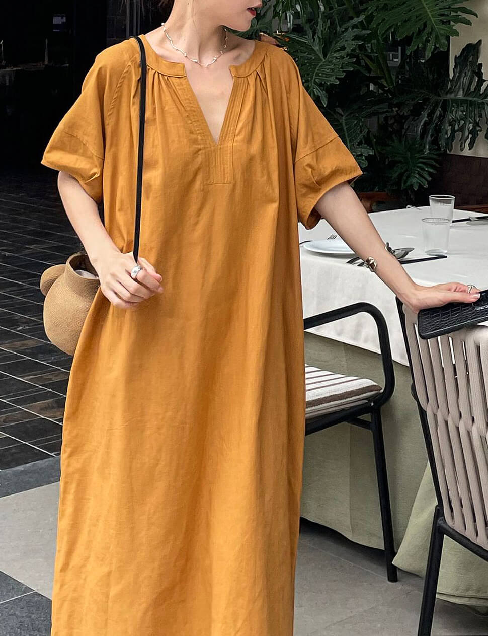 linen caftan maxi dress White Linen Kaftan Maxi Dress: Lined Organic Cotton, Plus Size